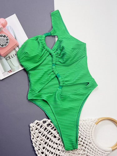 One shoulder one piece swimsuit