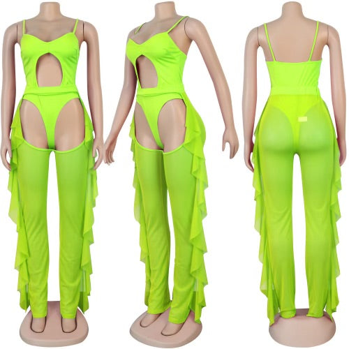 Two piece mesh swimsuit
