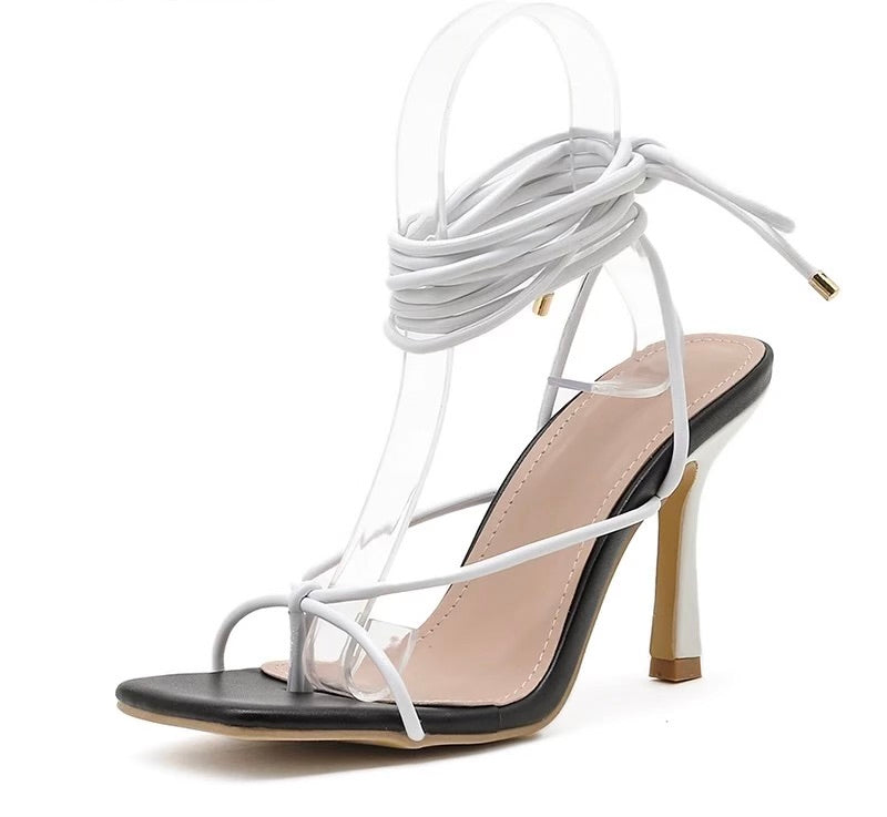 Mixed personalities lace up heels