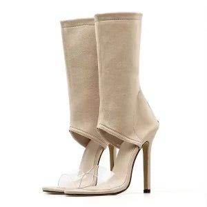 Peep toe heel
