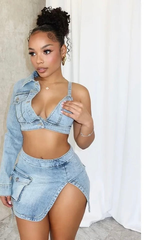 Myliyah denim set