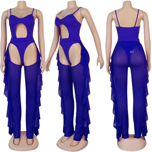 Two piece mesh swimsuit