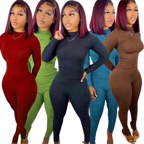 Undaunted’s Ribbed long sleeve 2 piece set