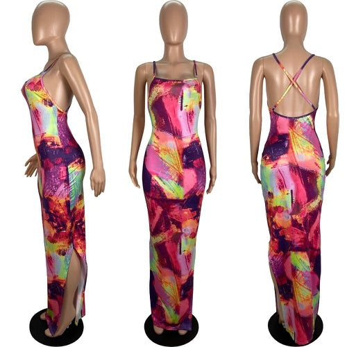Backless maxi dress
