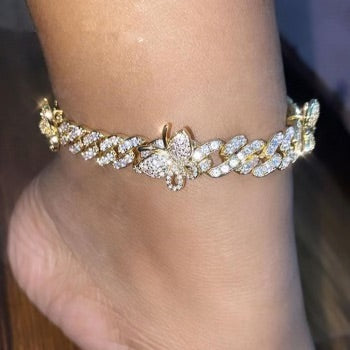Butterfly Cuban anklet