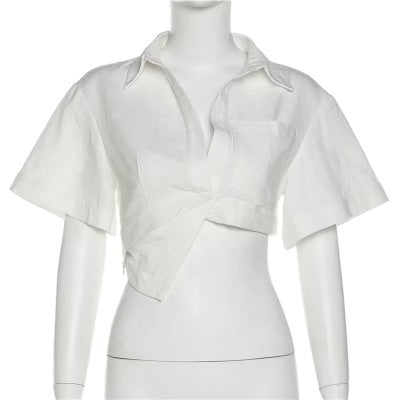 Short sleeve irregular tee