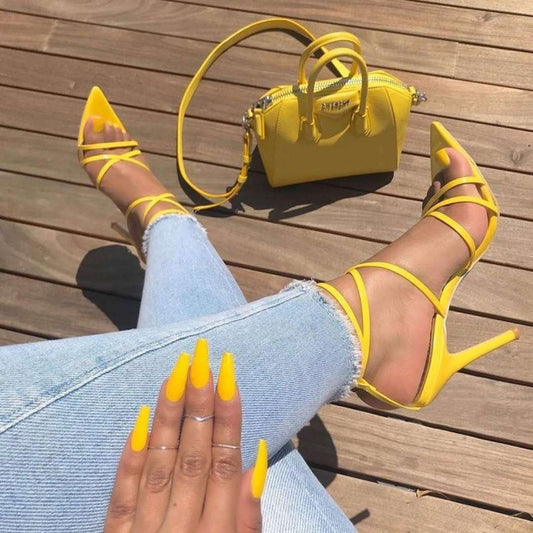 Classic ankle strapped heels