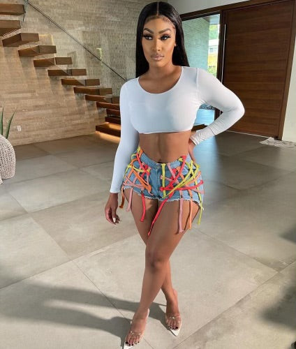 Cross bandage shorts