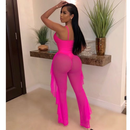 Two piece mesh swimsuit