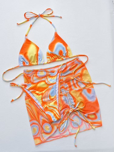 Draw string 3 piece bikini