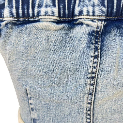 Denim zip crop