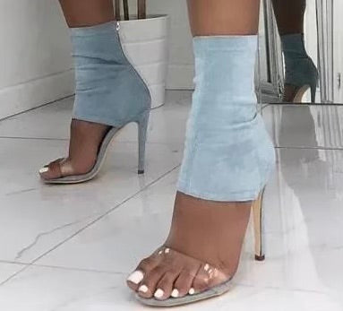 Peep toe heel