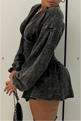 Zipper mini dress