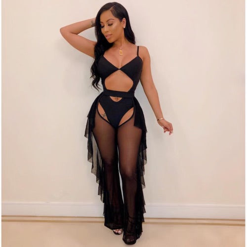 Two piece mesh swimsuit