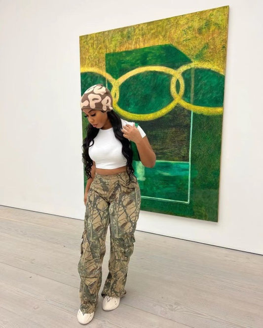 Loose camouflage printed pants