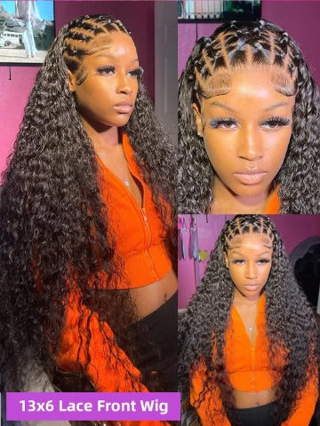 Loose deep wave HD lace front wig