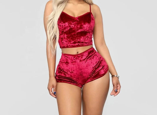 Velvet sleep over set