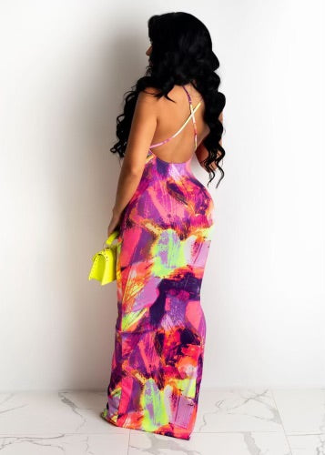 Backless maxi dress