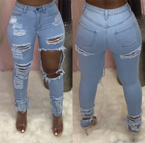 Ripped slim fit jeans