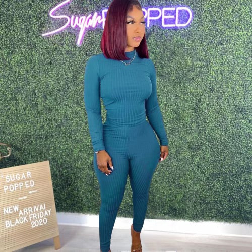 Undaunted’s Ribbed long sleeve 2 piece set