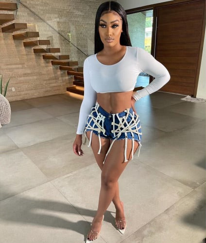 Cross bandage shorts