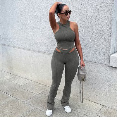 Undaunted tank & high waist pants set