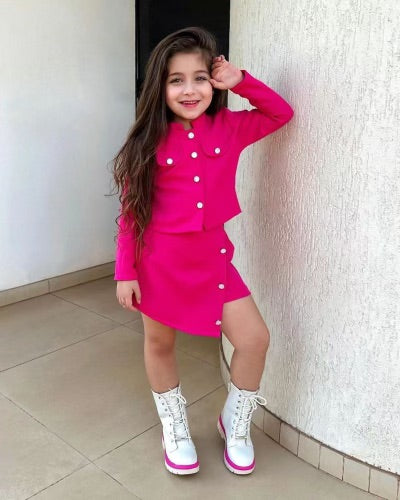 Girls irregular skirt set