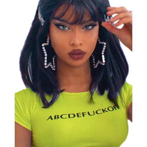 Alphabet crop tee