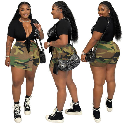 Camo Shorts PLUS SIZE